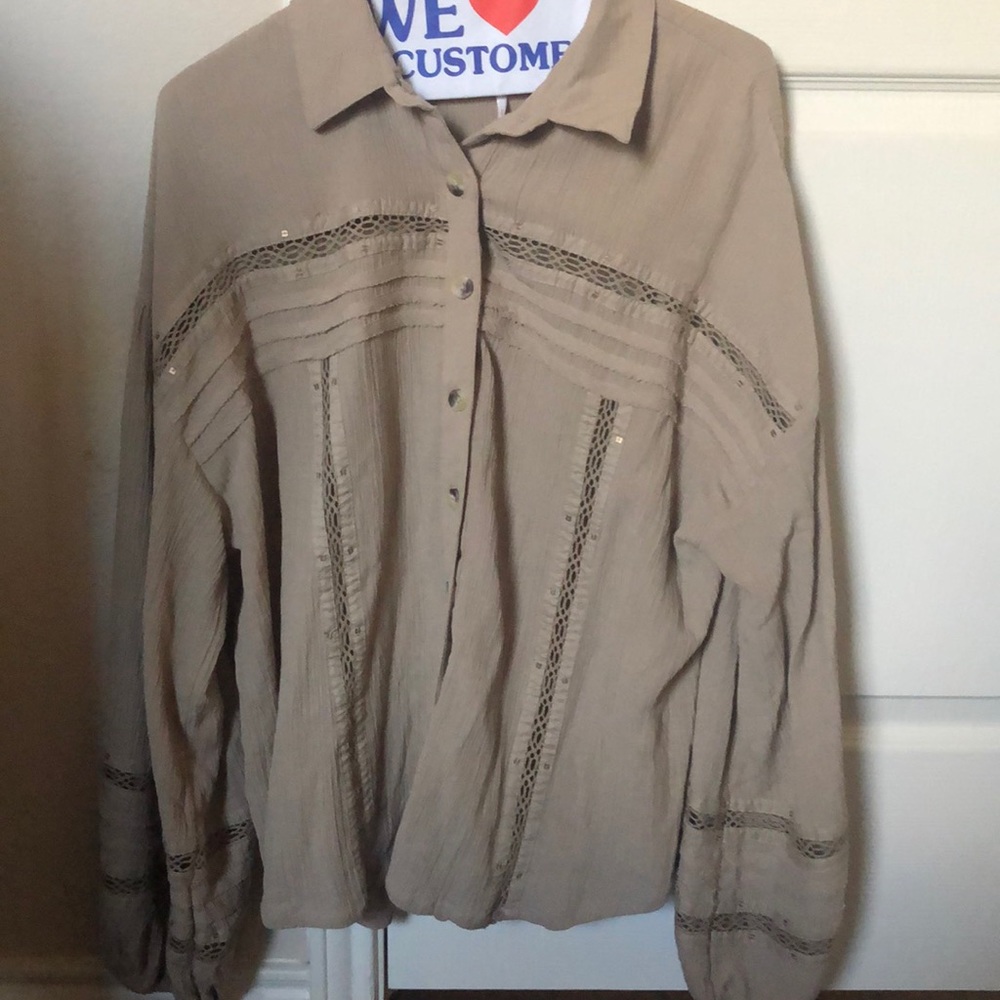 New without tags Free people button up top